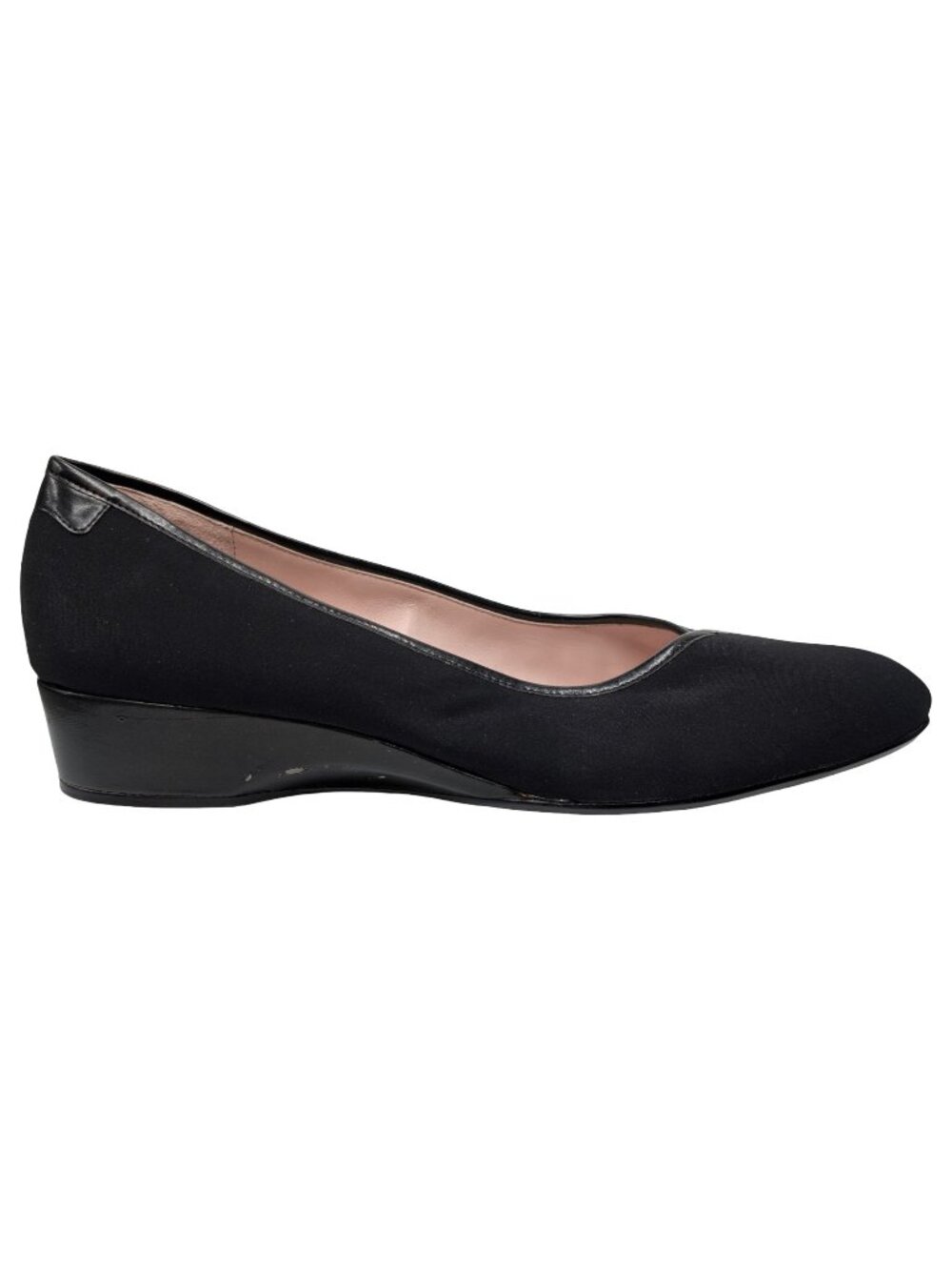 Taryn Rose Wedge Pumps Womens Black Fabric Slip On 1.5" Heel Shoes Size 11